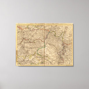 Siedlungen und Wälder in Frankreich Leinwanddruck