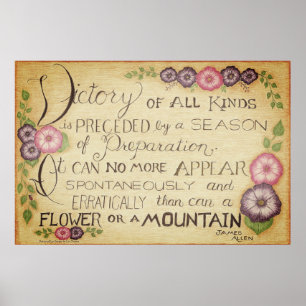 Sieg aller Art - James Allen Quote Poster