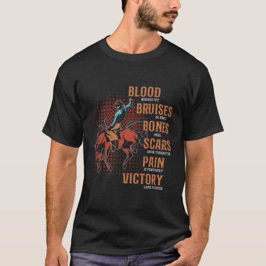 Sieg dauert Forever Cowboy Rodeo T-Shirt (Vorderseite)