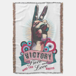 Sieg-Decke Victory Peace & Love Pop-Art-Design Decke