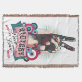Sieg-Decke Victory Peace & Love Pop-Art-Design Decke (Vorderseite)