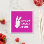 Sieg durch Jesus II Serviette (Beispiel)