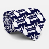 Sieg durch Jesus-Krawatte Krawatte (Gerollt)