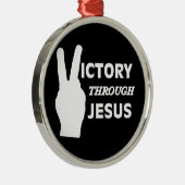 Sieg durch Jesus Ornament Aus Metall (Rechts)