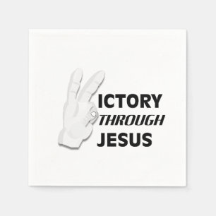 Sieg durch Jesus Serviette