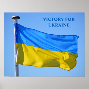 Sieg für die ukrainische Flagge Bleibe Strong Smal Poster