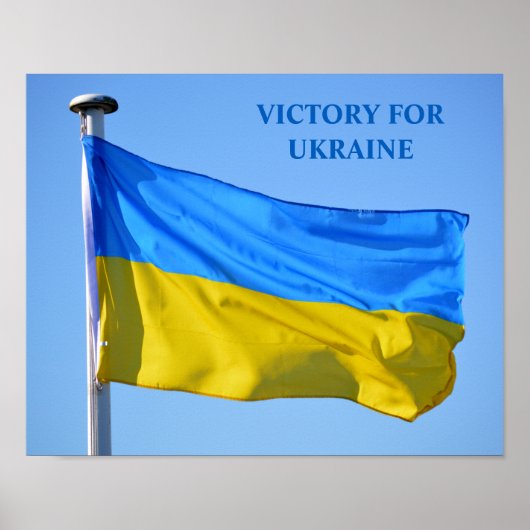 Sieg für die ukrainische Flagge Bleibe Strong Smal Poster (Vorne)