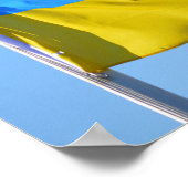 Sieg für die ukrainische Flagge Bleibe Strong Smal Poster (Ecke)