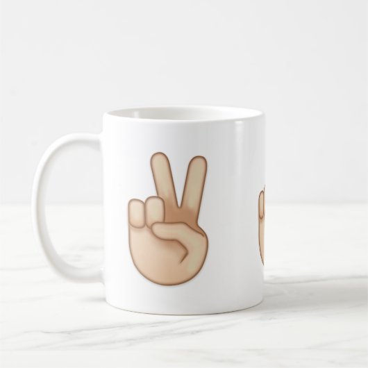 Sieg-Hand Emoji Kaffeetasse (Links)