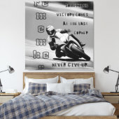 Sieg in der letzten Ecke geben Mono nie auf Leinwanddruck (Insitu (Schlafzimmer))