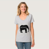 Sieg (in einer Elefant-Silhouette) T-Shirt (Vorderseite Vollansicht)