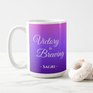 Sieg ist Brewing Personalisiert Lila Christlich Kaffeetasse