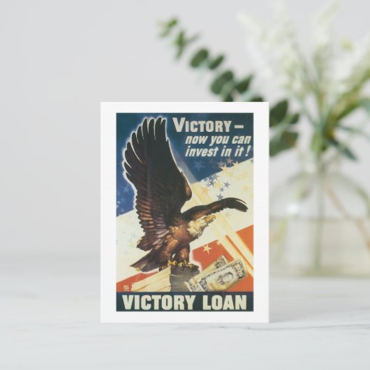 Sieg - Jetzt können Sie in ihn investieren! Postkarte (Stehend Vorderseite)