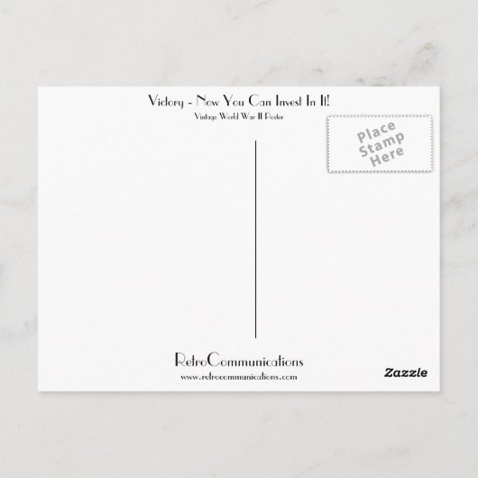 Sieg - Jetzt können Sie in ihn investieren! Postkarte (Rückseite)