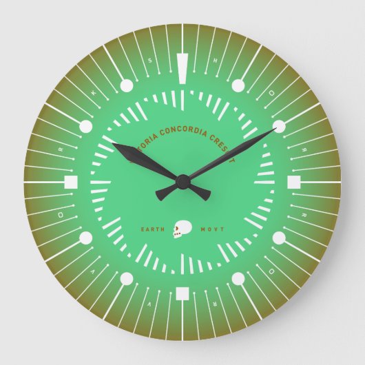 Sieg kommt von Harmonie Große Wanduhr (Vorderseite)