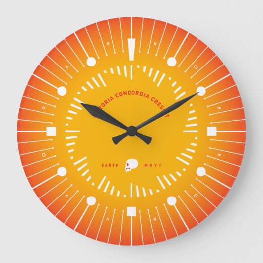 Sieg kommt von Harmonie Große Wanduhr (Vorderseite)
