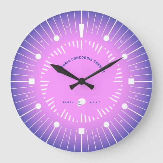 Sieg kommt von Harmonie Große Wanduhr (Vorderseite)