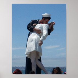 Sieg Kuss ,Statue, San Diego Poster