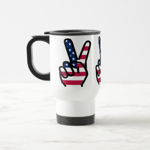 Sieg mit amerikanischer Flagge Reisebecher