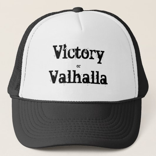 Sieg oder Valhalla-Geschenk Truckerkappe (Vorderseite)
