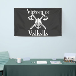 Sieg oder Valhalla - Helm und Ax Banner