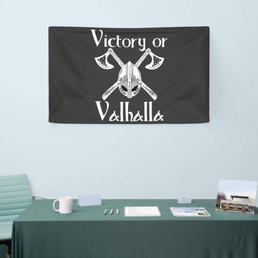 Sieg oder Valhalla - Helm und Ax Banner (Messeveranstaltung)
