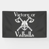 Sieg oder Valhalla - Helm und Ax Banner (Horizontal)