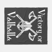 Sieg oder Valhalla - Helm und Ax Fleecedecke (Vorderseite (Horizontal))