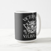 Sieg oder Valhalla - Schild und Ax Kaffeetasse (VorderseiteRechts)