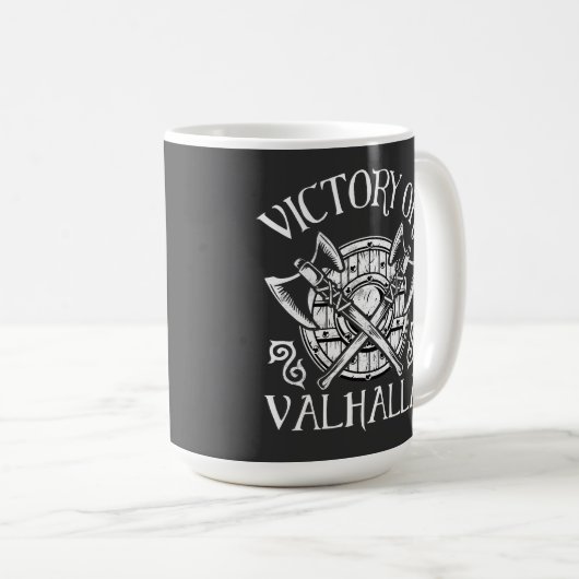 Sieg oder Valhalla - Schild und Ax Kaffeetasse (VorderseiteRechts)