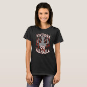 Sieg oder Walhalla Thors Hammer Wikinger Wikinger  T-Shirt (Vorne ganz)