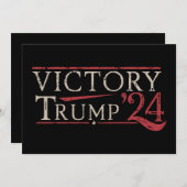 Sieg Trump 24 Republikanischer Präsident 47 USA Einladung (Vorne/Hinten)