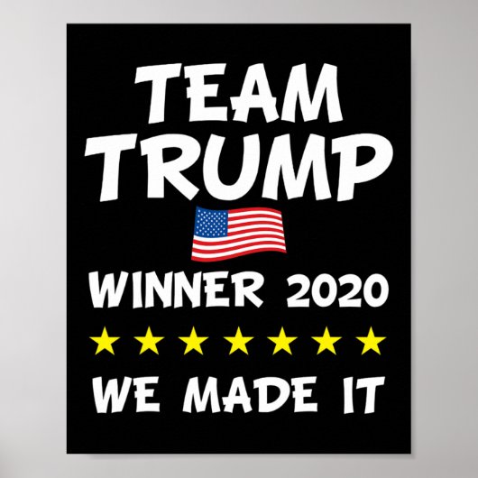 Sieg Trump Präsident Wahlfeier Poster (Vorne)