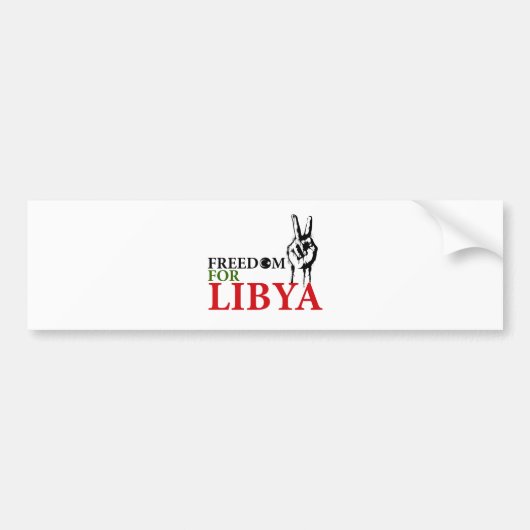Sieg u. Freiheit für Libyen Autoaufkleber (Vorne)