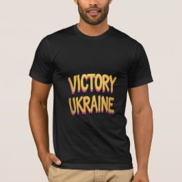 Sieg Ukraine Frische Typografie-T - Shirt
