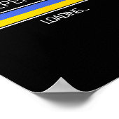 Sieg Ukrainische Flagge Ukraine Symbol wird gelade Poster (Ecke)