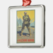 Sieg verpfändet zurück ihn herauf WWI Propaganda Silbernes Ornament (Links)