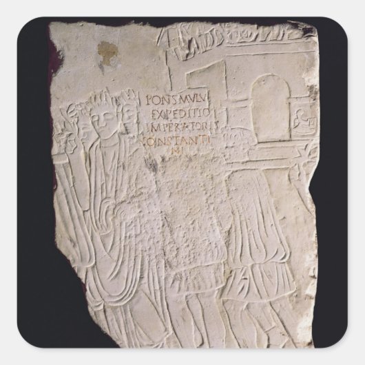 Sieg von Konstantin dem Großen über Quadratischer Aufkleber (Vorderseite)