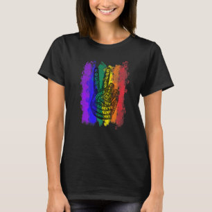 Sieg Zeichen Friedenssymbol Treehugger Hippie Goa  T-Shirt