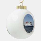 Siegball oder Schneeflocke Keramik Kugel-Ornament (Links)
