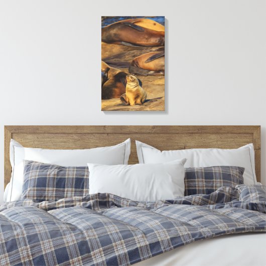 Siegel 5 - Sie können mich hier sehen! Leinwanddruck (Insitu (Schlafzimmer))