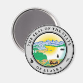Siegel Alaska Staat USA Magnet (Vorderseite/Rückseite)