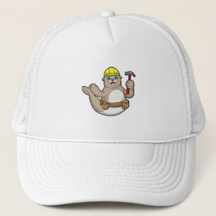 Siegel als Carpenter mit Hammer & Hat Truckerkappe