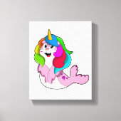 Siegel als Einhorn Leinwanddruck (Vorderseite)