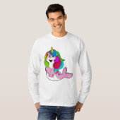 Siegel als Einhorn T-Shirt (Vorne ganz)