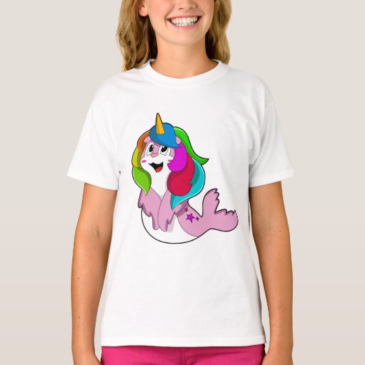 Siegel als Einhorn T-Shirt (Vorderseite)