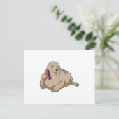 Siegel als Friseur mit Kamm Postkarte (Stehend Vorderseite)