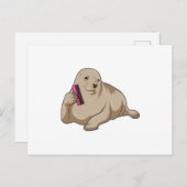 Siegel als Friseur mit Kamm Postkarte (Vorne/Hinten)