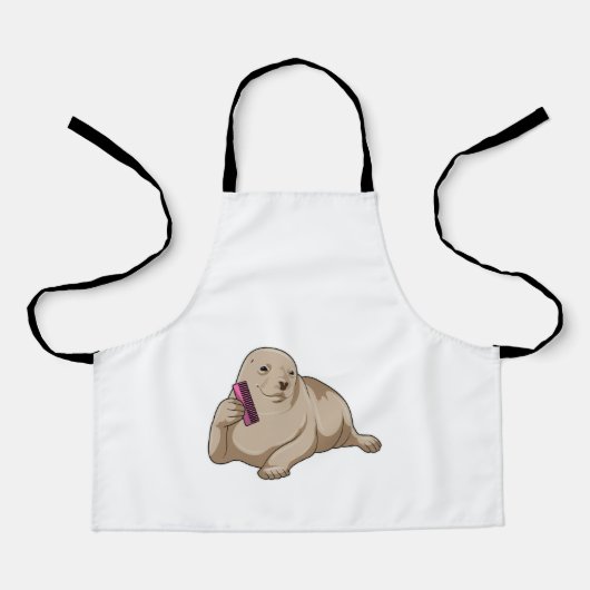 Siegel als Friseur mit Kamm Schürze (Vorderseite)