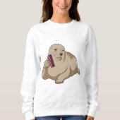 Siegel als Friseur mit Kamm Sweatshirt (Vorderseite)